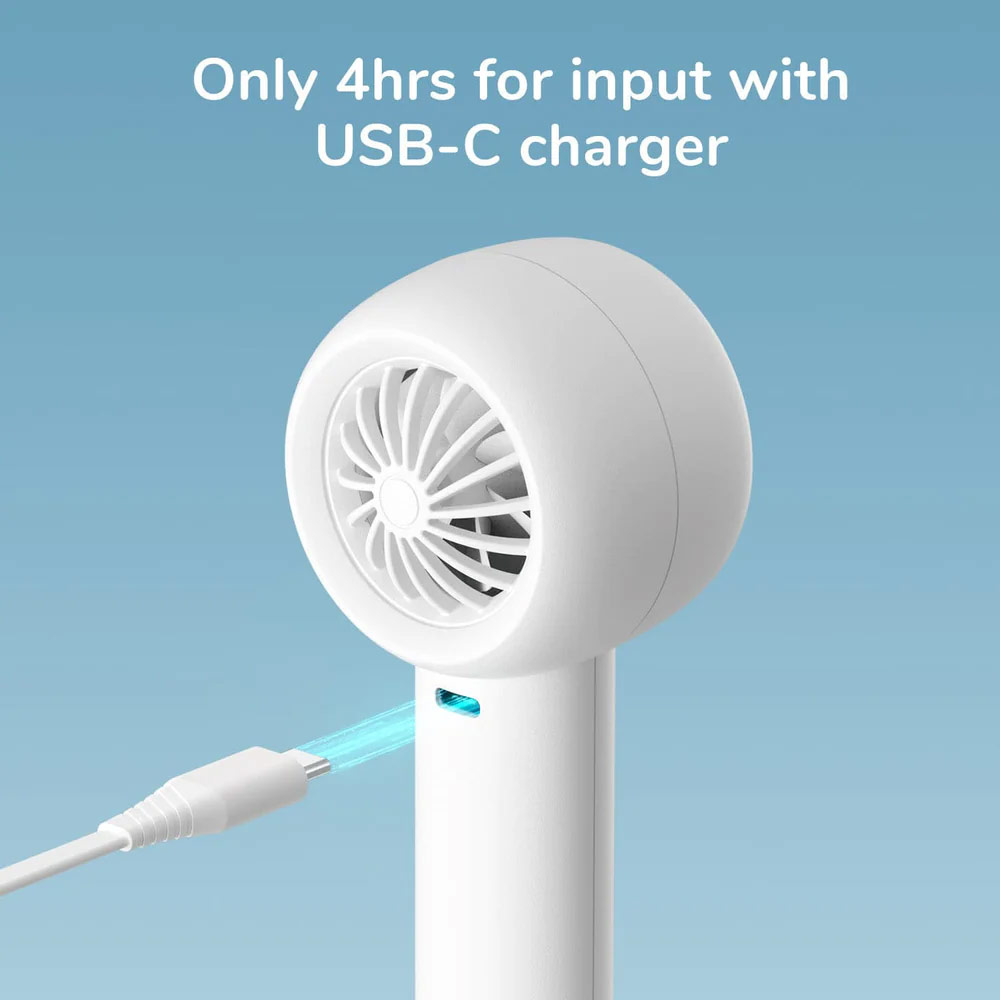 Picture of Jisulife Malaysia 5 Speed Turbo Strong Wind Portable Fast Charge Rechargeble 4500mAh Hidden Blade Handheld Mini Fan for Outdoor Indoor Badminton Court Concert Picnic Camping FA42 (Brown)