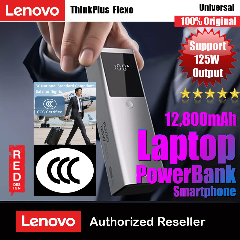 Picture of Lenovo Thinkplus Fluxo CCC 3C Certified Laptop Notebook Travel Power Bank Mini Size 125W Output 12800mAh