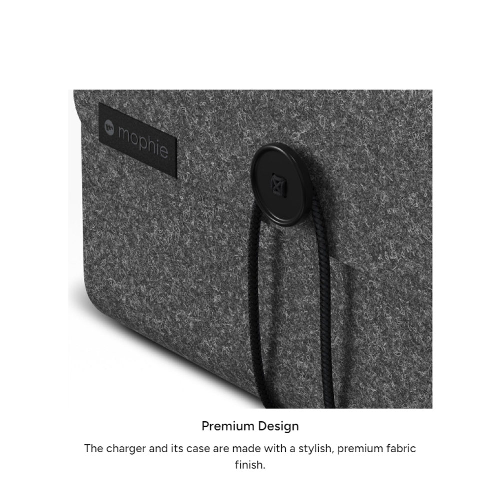 Picture of Apple iPhone 13 6.1 Charger | Mophie 3 in 1 Travel Charger 15W Magnetic Wireless Stand wireless charging stand compatible  MagSafe for Smartphones iPhone Apple Watch Airpods (Black)