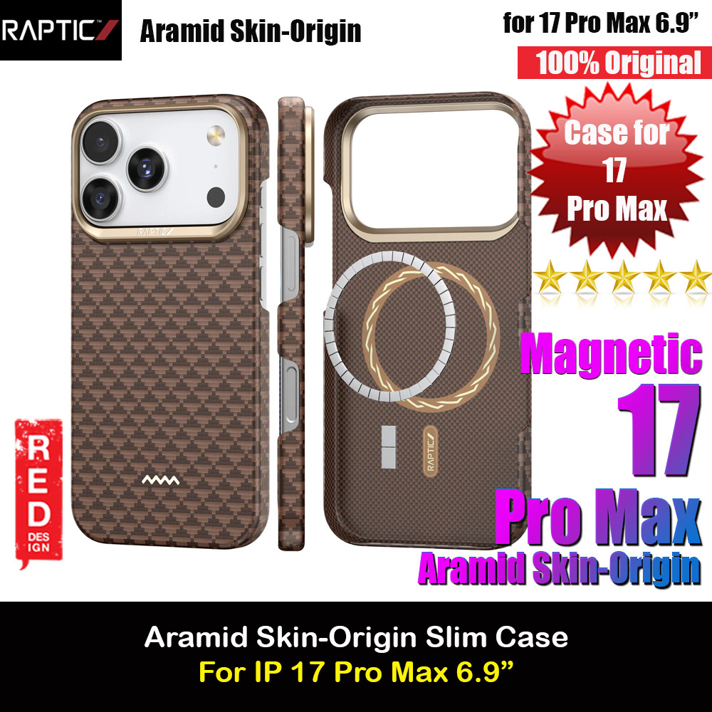 Picture of Raptic Aramid Fibre Origin Lightweight Ultra Slim Case with Magsafe for iPhone 17 Pro Max 6.9 (Humble) Apple iPhone 17 Pro Max 6.9- Apple iPhone 17 Pro Max 6.9 Cases, Apple iPhone 17 Pro Max 6.9 Covers, iPad Cases and a wide selection of Apple iPhone 17 Pro Max 6.9 Accessories in Malaysia, Sabah, Sarawak and Singapore 