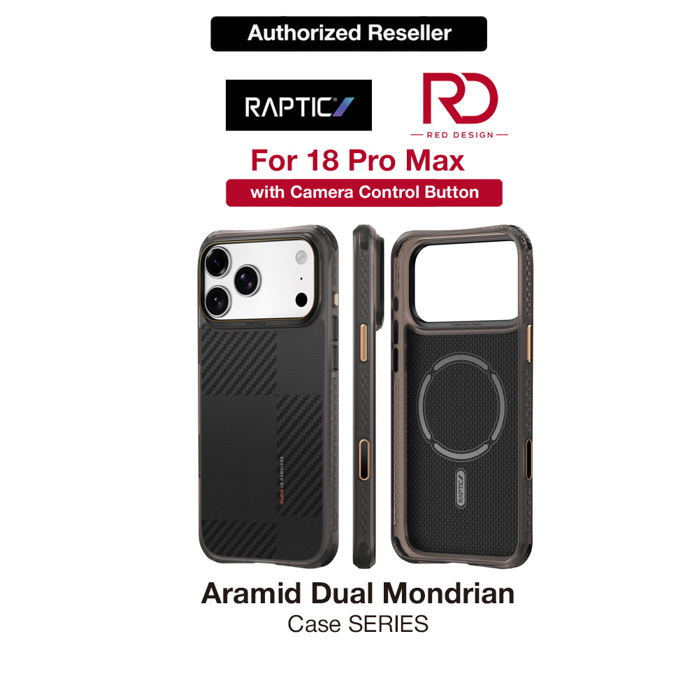 Raptic Aramid Dual Magnetic Drop Protection Case for iPhone 18 Pro Max - Mondrian