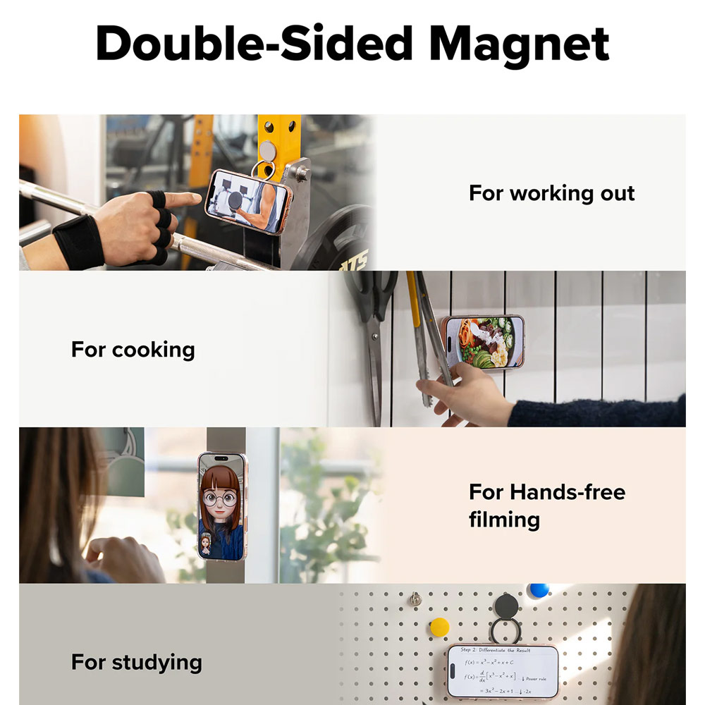 Picture of Ringke Dual Magnetic Smart Holder Phone Grip and Kickstand Stand Zinc Alloy (Black)