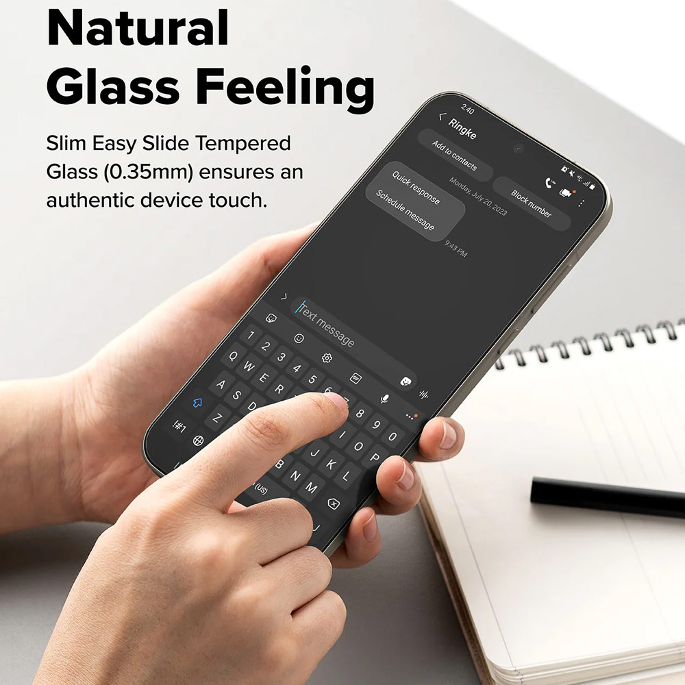 Picture of OnePlus 15 Screen Protector | Ringke Easy Slide Tempered Glass Screen Protector for OnePlus 15 (2 Pack)