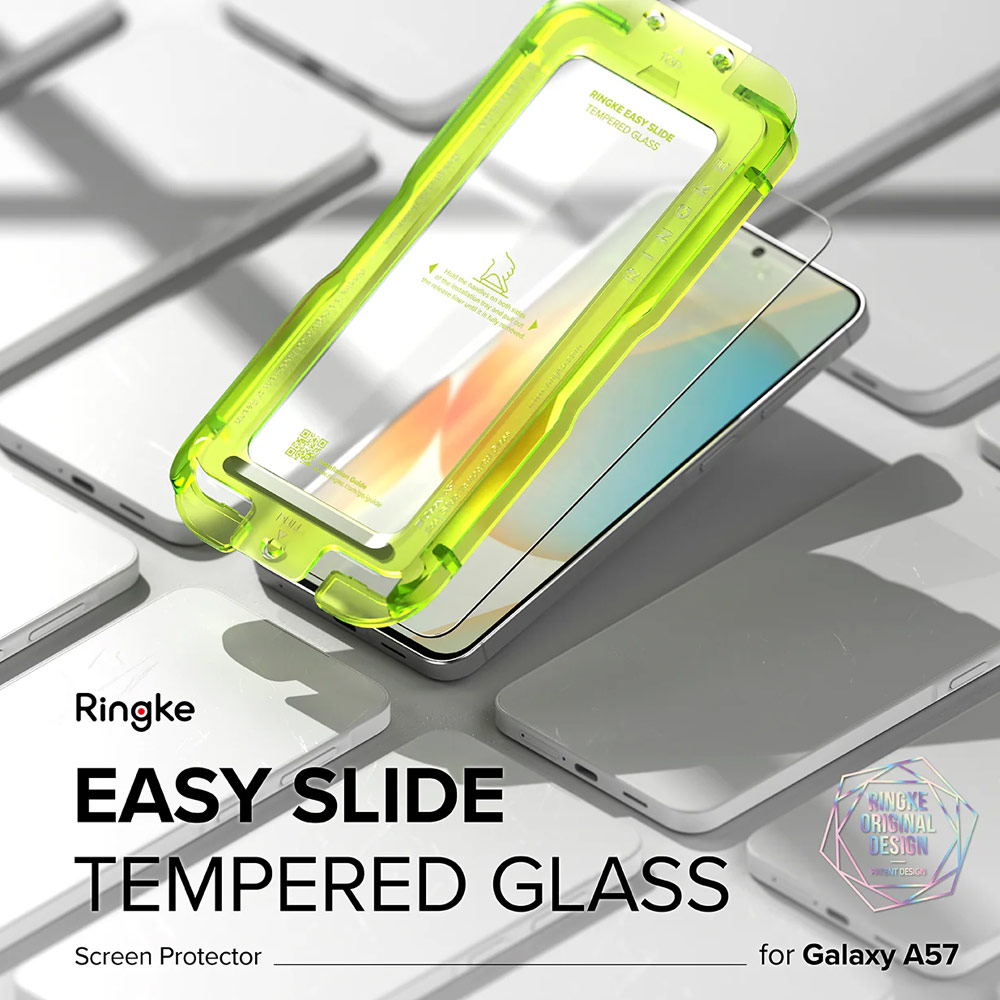 Picture of Samsung Galaxy A57 Screen Protector | Ringke Easy Slide Tempered Glass Screen Protector for Samsung Galaxy A57 (Clear) 2pcs