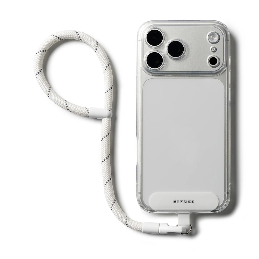 Picture of Ringke Holder Link and Flow Hand Strap P-Type Wrist Strap Phone Strap for closed-bottom phone case (Cloud White)