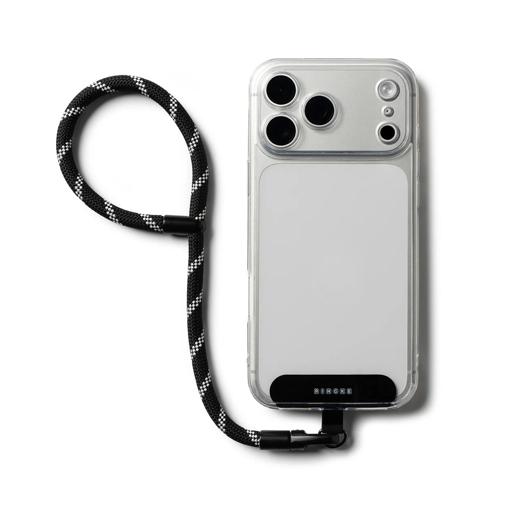 Picture of Ringke Holder Link and Flow Hand Strap P-Type Wrist Strap Phone Strap for closed-bottom phone case (Shadow Black)