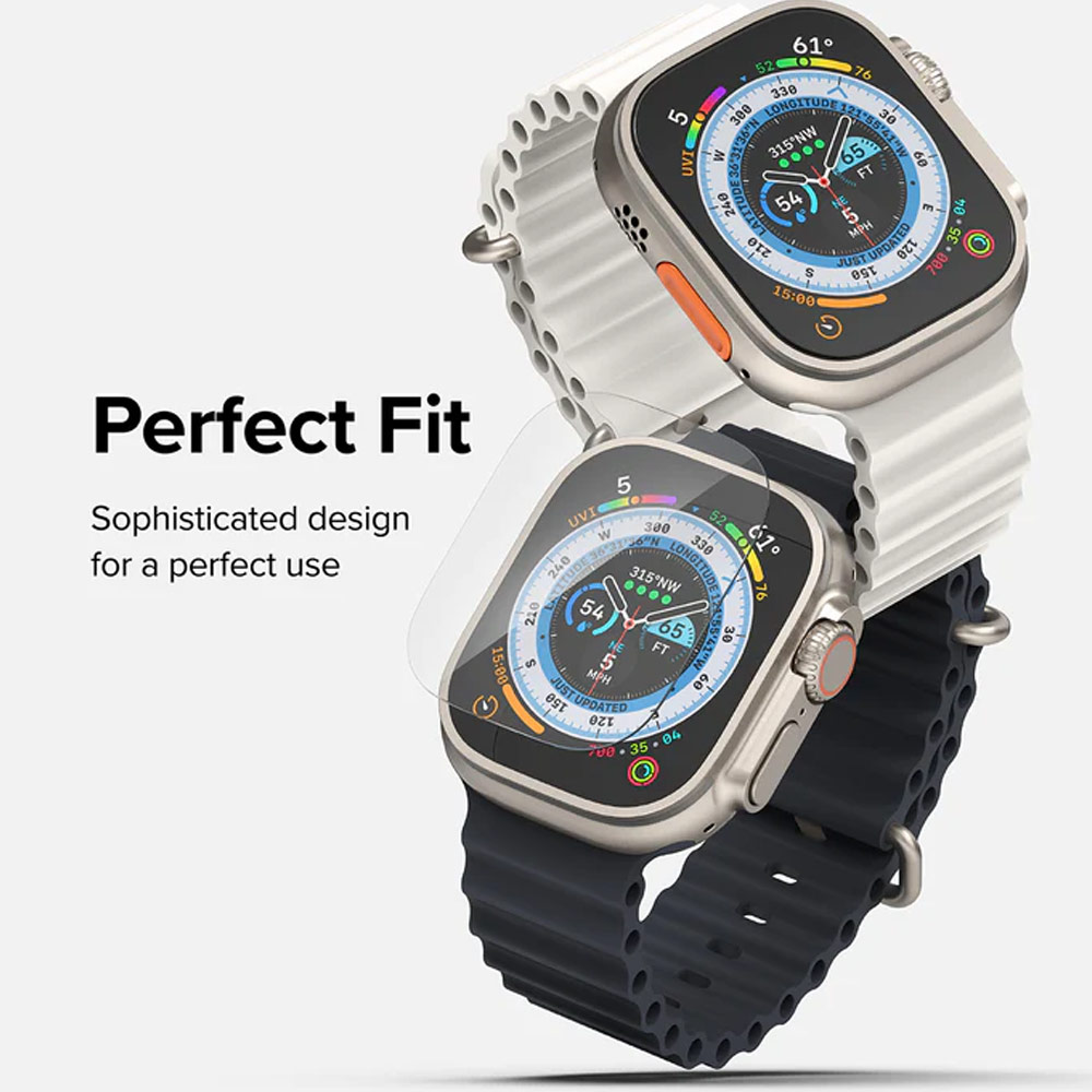 Picture of Apple Watch 49mm Ultra Case | Ringke Tempered Glass Screen Protector for Apple Watch Series 8 49mm Ultra Case (4pcs)