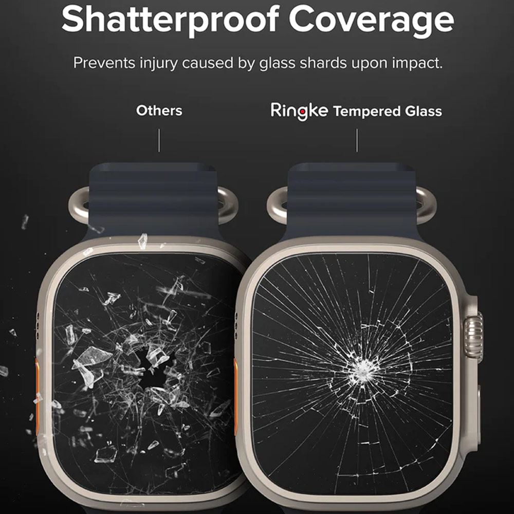 Picture of Apple Watch 49mm Ultra Case | Ringke Tempered Glass Screen Protector for Apple Watch Series 8 49mm Ultra Case (4pcs)