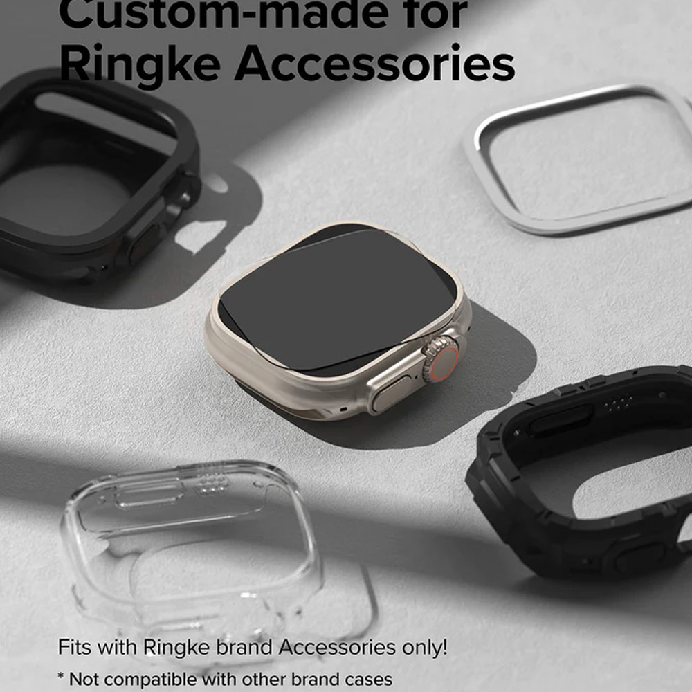 Picture of Apple Watch 49mm Ultra Case | Ringke Tempered Glass Screen Protector for Apple Watch Series 8 49mm Ultra Case (4pcs)