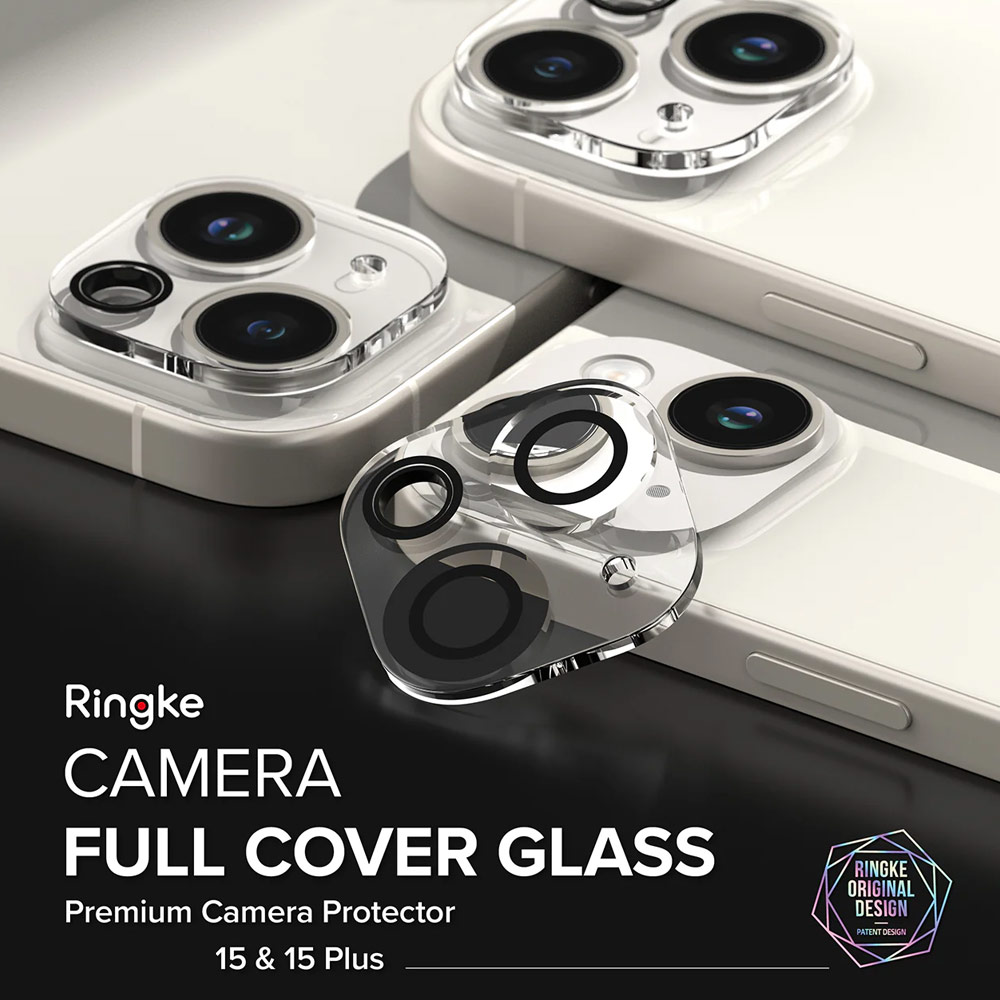 Picture of Apple iPhone 15 Pro 6.1 | Ringke Camera Glass Protector for 15 Plus iPhone 15 (Clear)