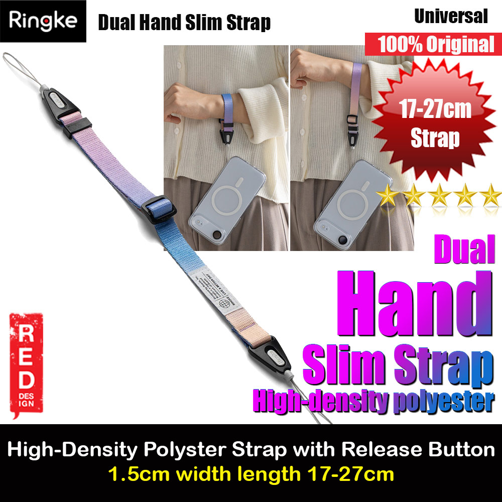 Picture of Ringke High density polyester Dual Hand Strap for Perfect for daily use traveling hiking smartphone Jisulife Portable Handheld Fan Strap (Aurora) Red Design- Red Design Cases, Red Design Covers, iPad Cases and a wide selection of Red Design Accessories in Malaysia, Sabah, Sarawak and Singapore 