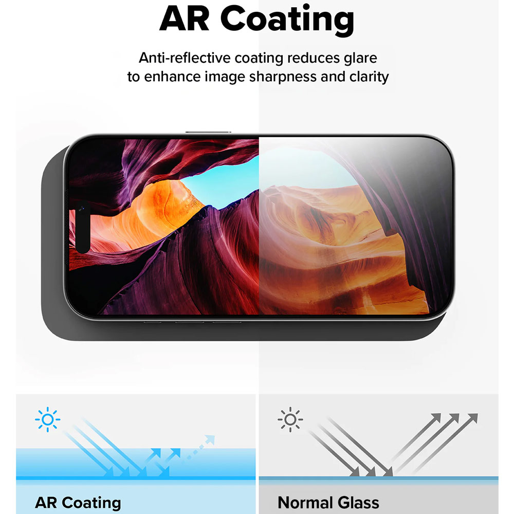 Picture of Apple iPhone 17 Pro Max 6.9 Screen Protector | Ringke Easy Slide Tempered Glass Screen Protector for iPhone 17 Pro Max 6.9 (Anti Reflection)