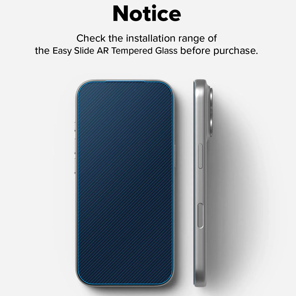 Picture of Apple iPhone 17 Pro Max 6.9 Screen Protector | Ringke Easy Slide Tempered Glass Screen Protector for iPhone 17 Pro Max 6.9 (Anti Reflection)