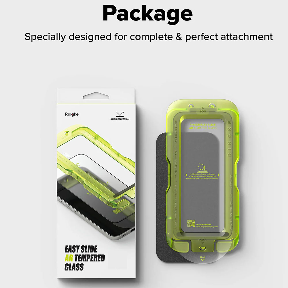 Picture of Apple iPhone 17 Pro Max 6.9 Screen Protector | Ringke Easy Slide Tempered Glass Screen Protector for iPhone 17 Pro Max 6.9 (Anti Reflection)