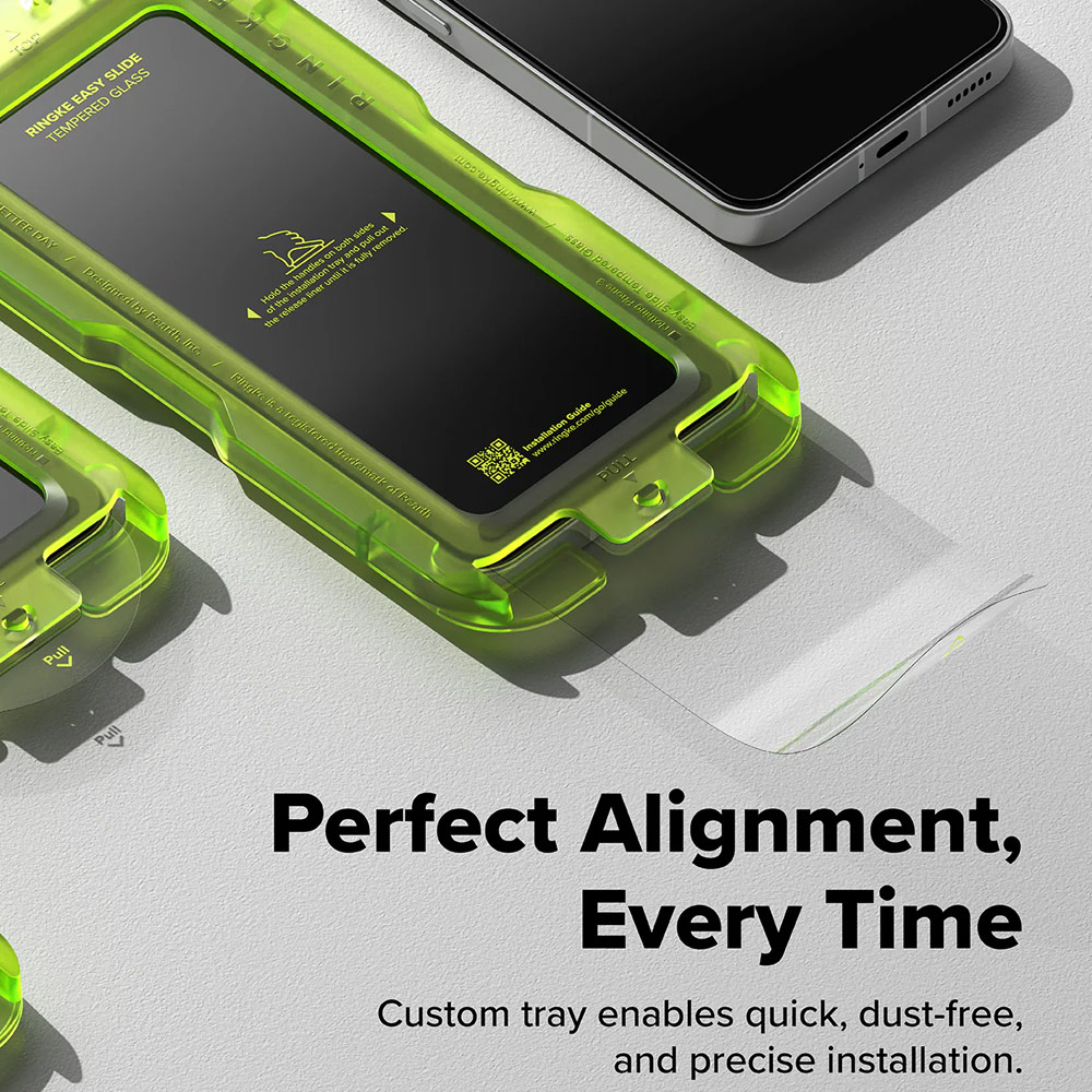 Picture of Nothing Phone 3 Screen Protector | Ringke Easy Slide Tempered Glass Screen Protector for Nothing Phone 3 (Clear) 2pcs