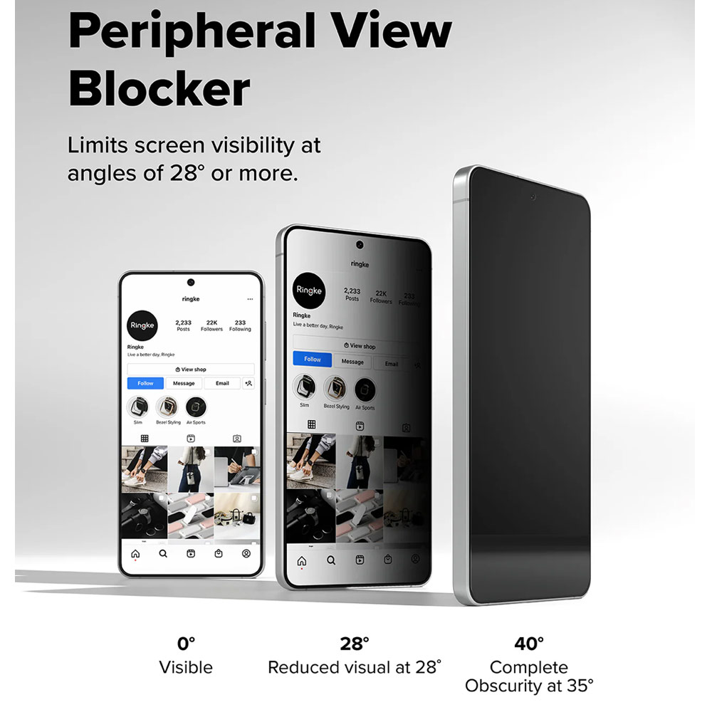 Picture of Samsung Galaxy S26 Plus Screen Protector | Ringke Easy Slide Tempered Glass Screen Protector for Samsung Galaxy S26 Plus (Privacy Anti Peep) 2pcs