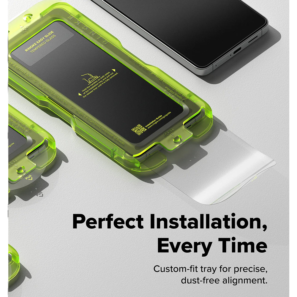 Picture of Samsung Galaxy S26 Plus Screen Protector | Ringke Easy Slide Tempered Glass Screen Protector for Samsung Galaxy S26 Plus(Clear) 2pcs