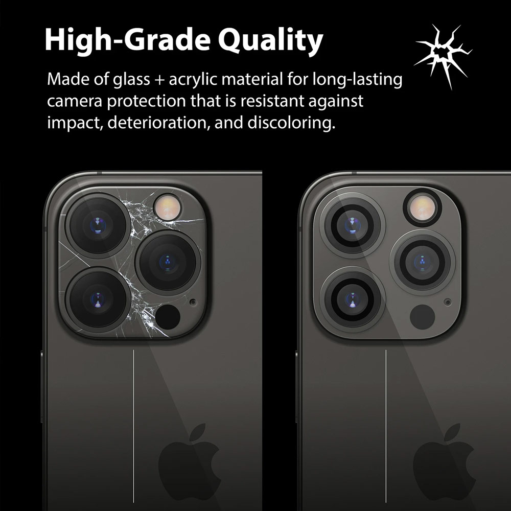 Picture of Apple iPhone 13 Pro 6.1 | Ringke Camera Glass Protector for Apple iPhone 13 Pro Max 6.7 iPhone 13 Pro 6.1 (Clear)
