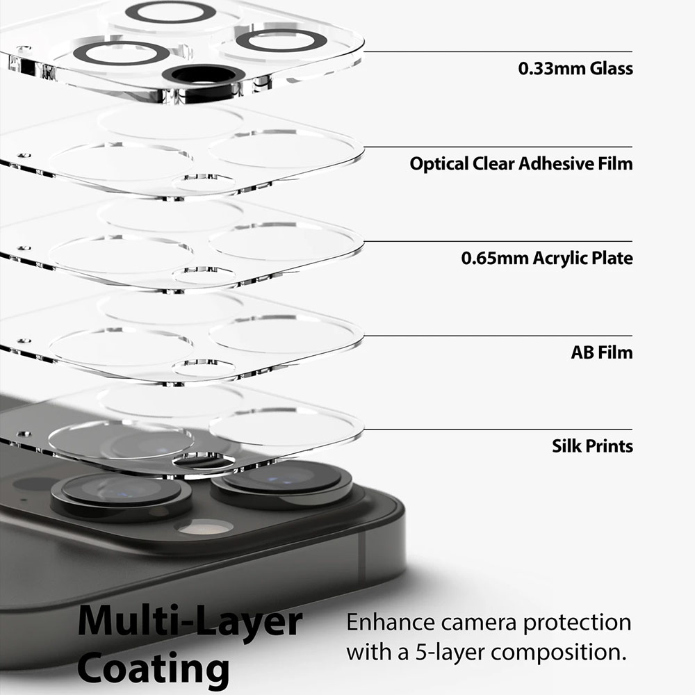Picture of Apple iPhone 13 Pro 6.1 | Ringke Camera Glass Protector for Apple iPhone 13 Pro Max 6.7 iPhone 13 Pro 6.1 (Clear)