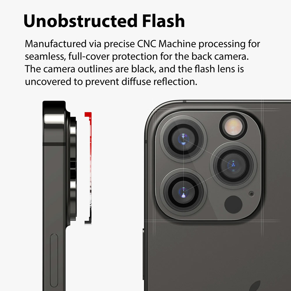 Picture of Apple iPhone 13 Pro 6.1 | Ringke Camera Glass Protector for Apple iPhone 13 Pro Max 6.7 iPhone 13 Pro 6.1 (Clear)