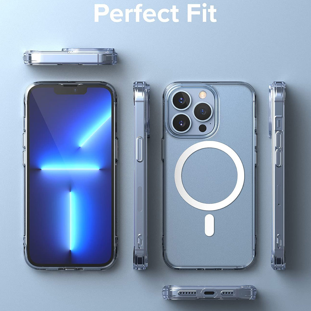 Picture of Apple iPhone 13 Pro Max 6.7 Case | Ringke Fusion Magnetic Matte Protection Case Magsafe Compatible for Apple iPhone 13 Pro Max 6.7 (Matte Clear)