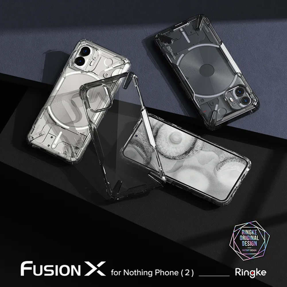 Picture of Nothing Phone 2 Case | Ringke Fusion X High Level Protection Case for Nothing Phone 2 (Smoke Black)