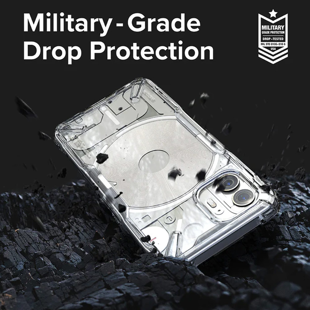 Picture of Nothing Phone 2 Case | Ringke Fusion X High Level Protection Case for Nothing Phone 2 (Smoke Black)