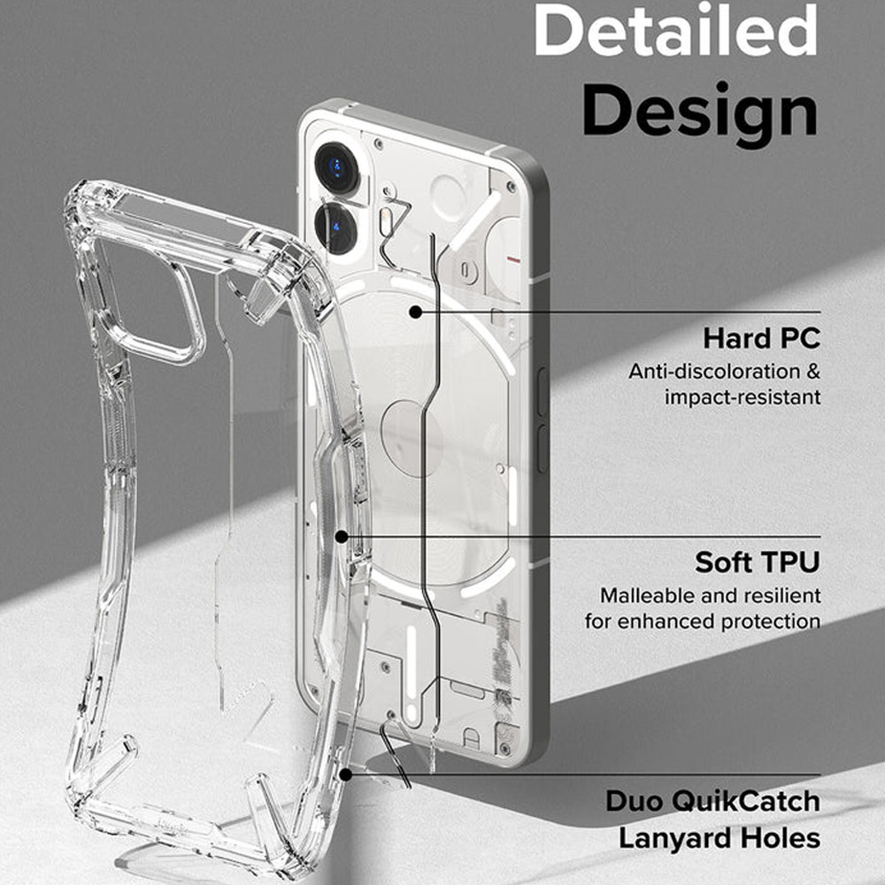 Picture of Nothing Phone 2 Case | Ringke Fusion X High Level Protection Case for Nothing Phone 2 (Smoke Black)