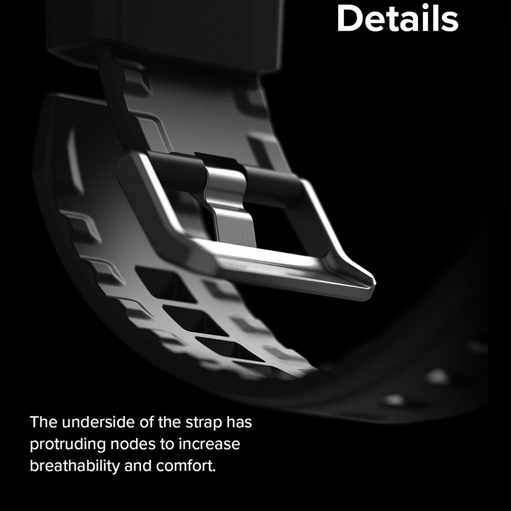 Picture of Apple Watch 49mm Ultra 3 Case | Ringke Fusion X Guard Sporty Case and Strap for Apple Watch Series 8 49mm Ultra Case (Black)