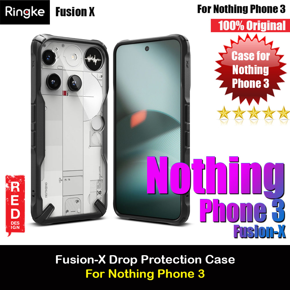 Picture of Nothing Phone 3 Case | Ringke Fusion X Hybrid Drop Protection Case for Nothing Phone 3 (Black)