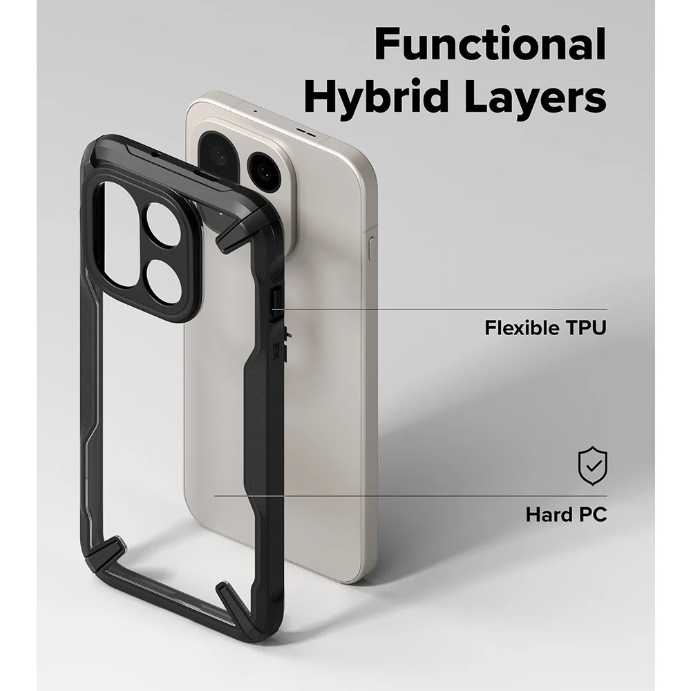 Picture of OnePlus 15 Case | Ringke Fusion X OnePlus 15 Drop Protection Case for OnePlus 15 (Black)