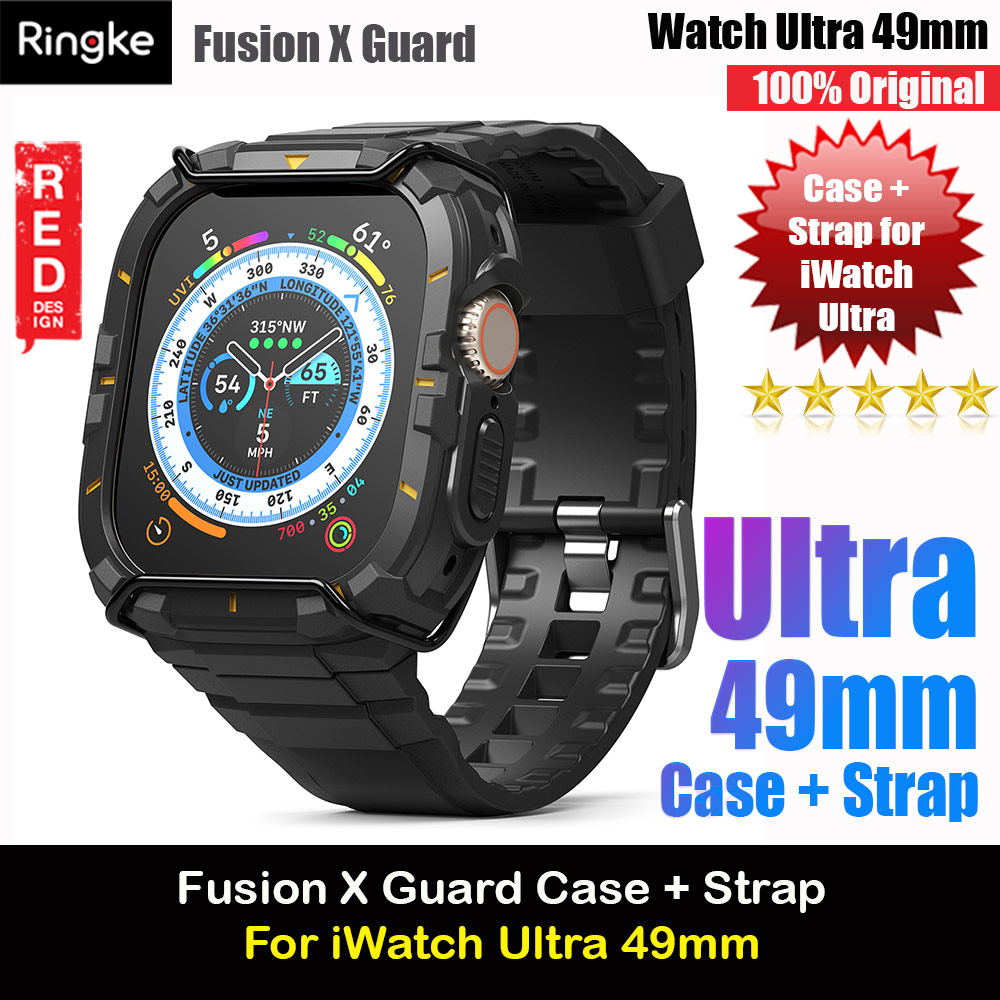 Picture of Ringke Fusion X Guard Protection Case Strap Band for Apple Watch Ultra 49mm (Black Yellow Index Wired) Apple Watch 49mm	Ultra- Apple Watch 49mm	Ultra Cases, Apple Watch 49mm	Ultra Covers, iPad Cases and a wide selection of Apple Watch 49mm	Ultra Accessories in Malaysia, Sabah, Sarawak and Singapore 