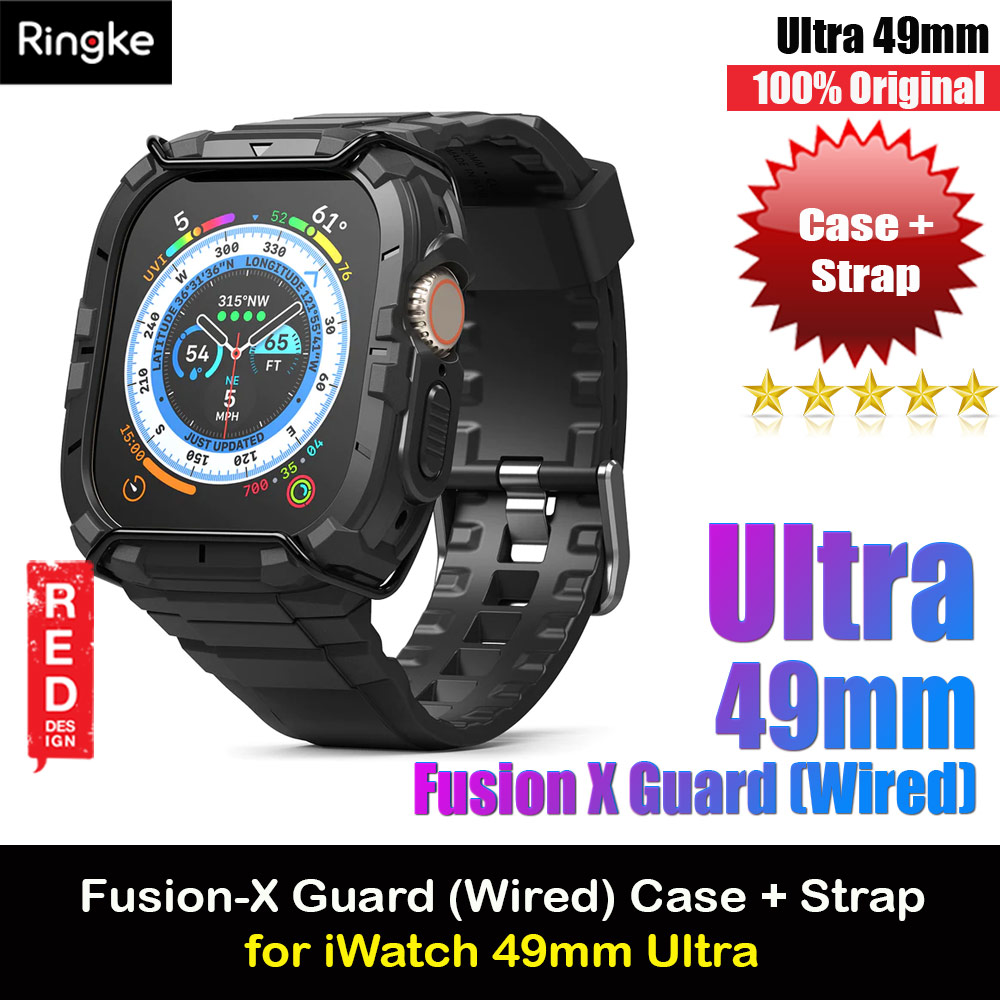 Picture of Ringke Fusion X Guard Wired Version Sporty Case and Strap for Apple Watch Series 8 49mm Ultra Case (Wired Black) Apple Watch 49mm	Ultra- Apple Watch 49mm	Ultra Cases, Apple Watch 49mm	Ultra Covers, iPad Cases and a wide selection of Apple Watch 49mm	Ultra Accessories in Malaysia, Sabah, Sarawak and Singapore 