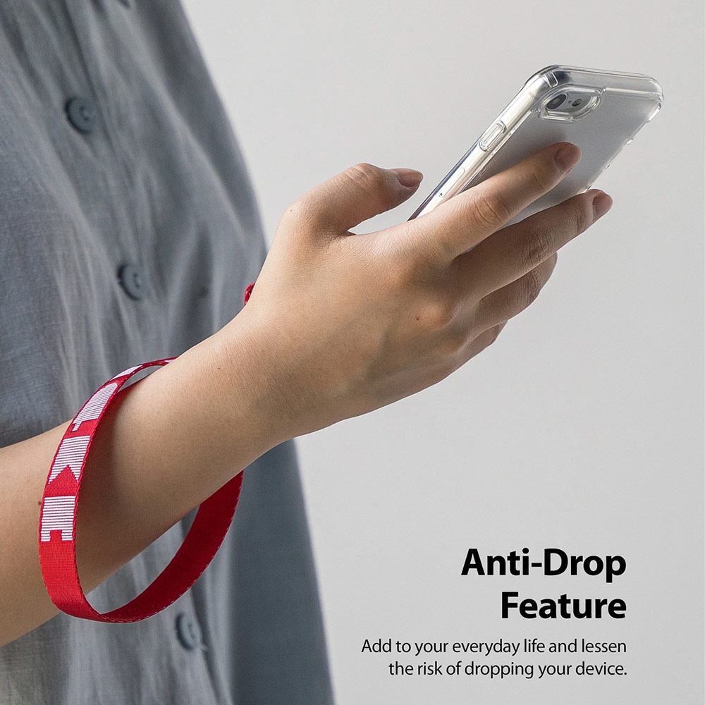 Picture of Ringke Hand Strap Smartphone Case Strap Camera Strap Key Ring Strap Airpods Pro Strap (Lettering Red)