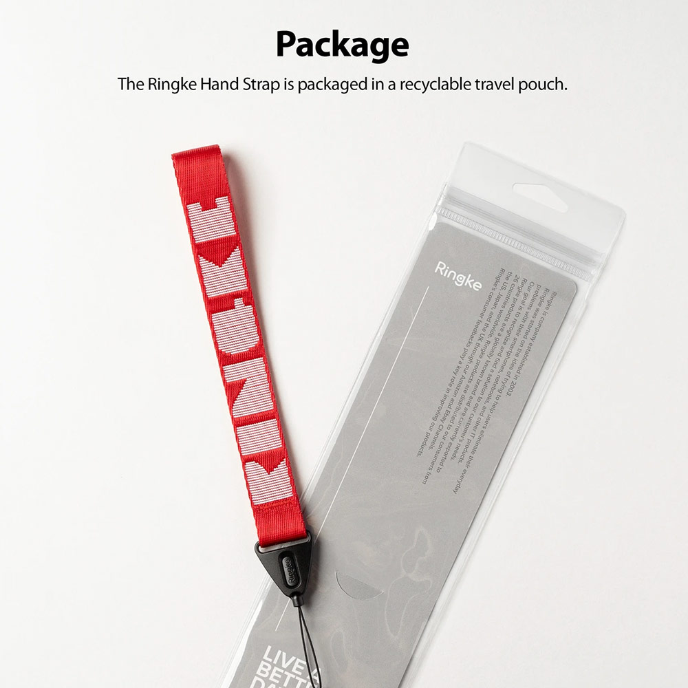 Picture of Ringke Hand Strap Smartphone Case Strap Camera Strap Key Ring Strap Airpods Pro Strap (Lettering Red)