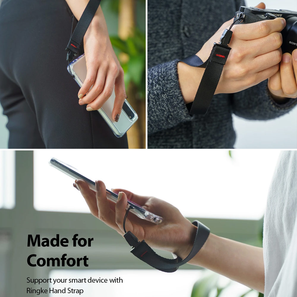 Picture of Ringke Hand Strap Smartphone Case Strap Camera Strap Key Ring Strap Airpods Pro Strap (Black)