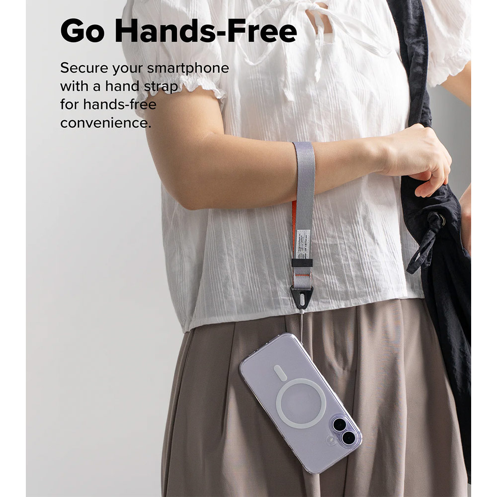 Picture of Ringke High density polyester wrist hand strap for Perfect for daily use traveling hiking smartphone Jisulife Portable Handheld Fan Strap (Ash Orange)