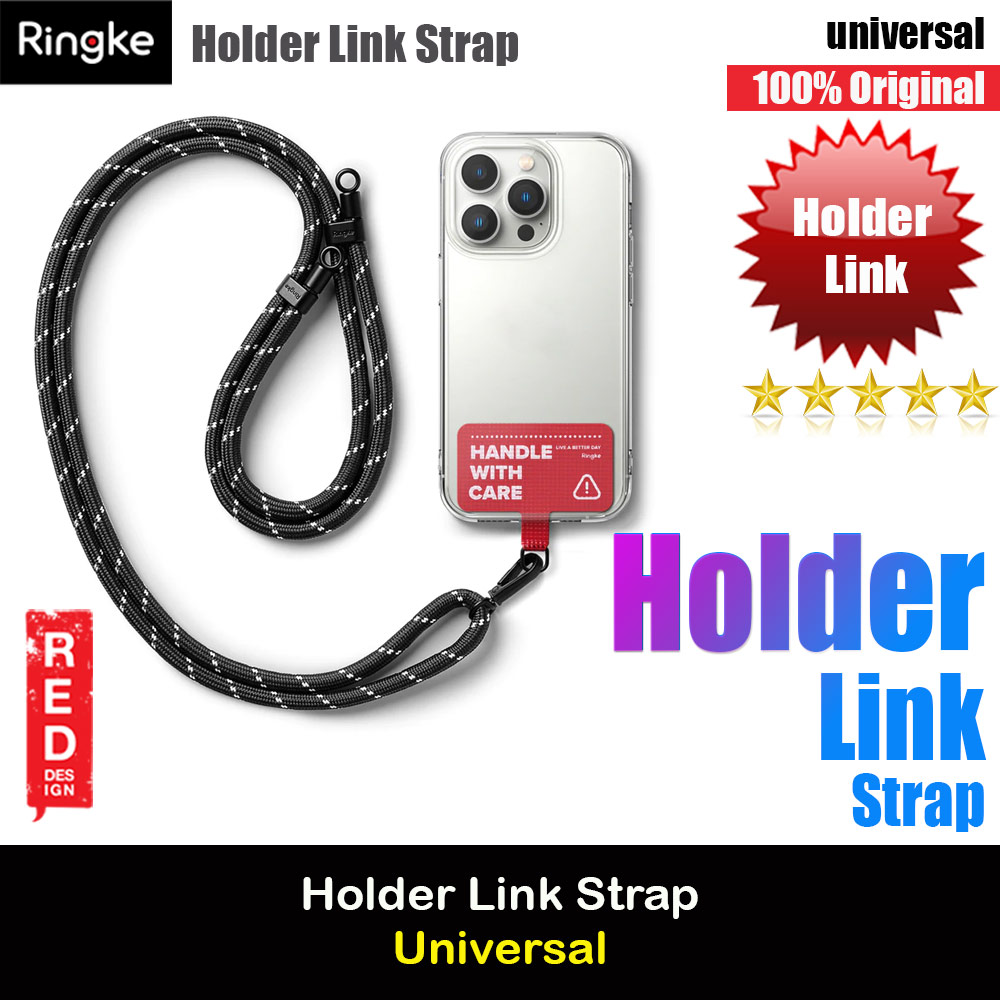 Picture of Ringke Shoulder Holder Link Strap for Phone case TARPAULIN RED (Black White Rope) Red Design- Red Design Cases, Red Design Covers, iPad Cases and a wide selection of Red Design Accessories in Malaysia, Sabah, Sarawak and Singapore 