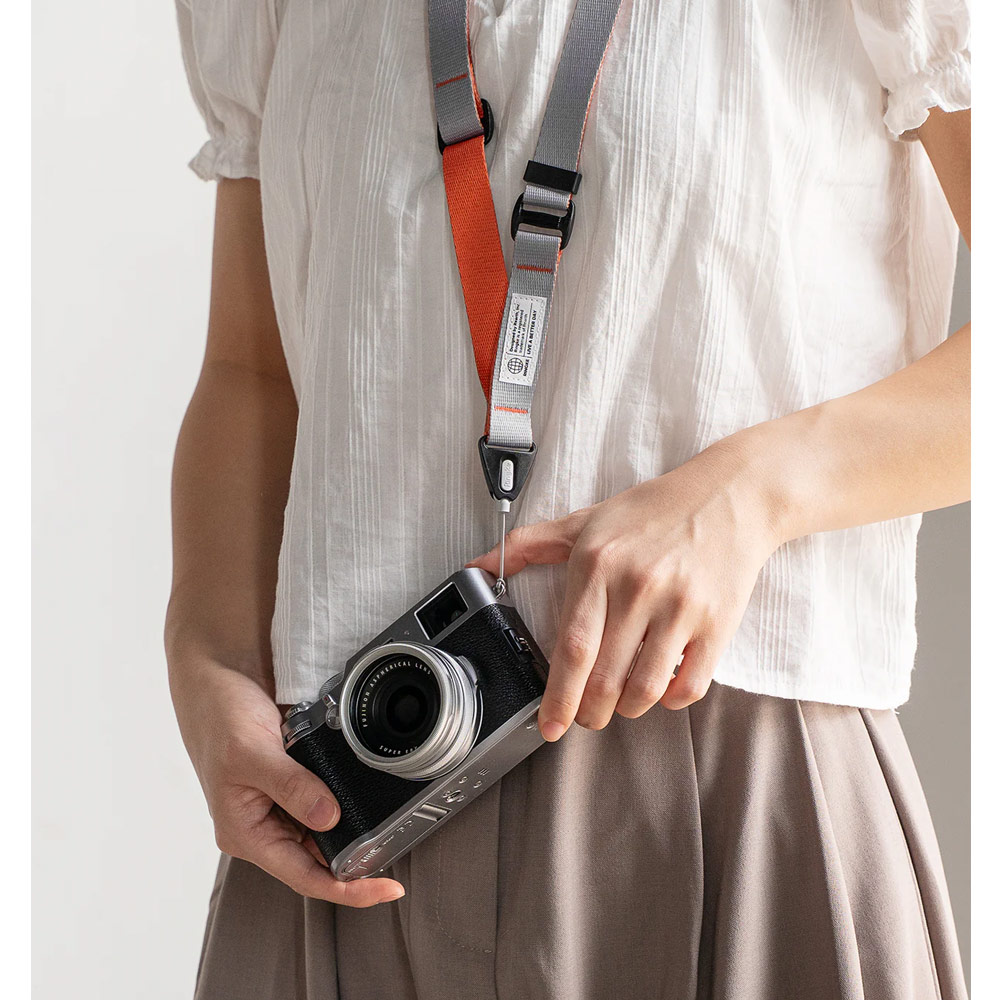 Picture of Ringke High density polyester Lanyard strap Shoulder Strap for Perfect for daily use traveling hiking smartphone Jisulife Portable Handheld Fan Strap (Ash Orange)