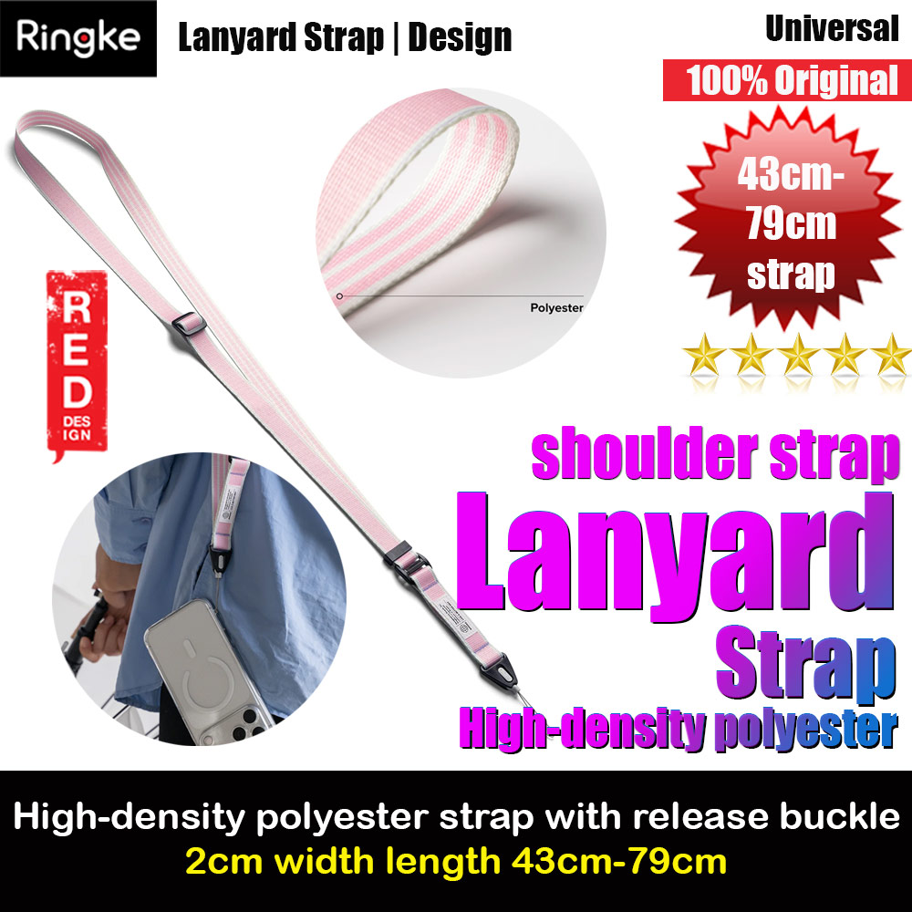 Picture of Ringke High density polyester Lanyard strap Shoulder Strap for Perfect for daily use traveling hiking smartphone  Portable Handheld Fan Strap (Stripe Pink) Red Design- Red Design Cases, Red Design Covers, iPad Cases and a wide selection of Red Design Accessories in Malaysia, Sabah, Sarawak and Singapore 