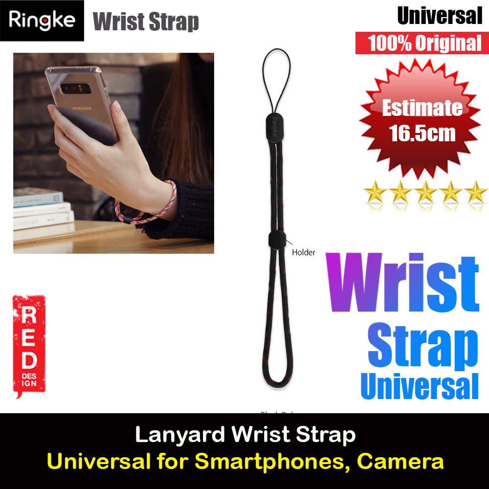 Picture of Ringke Paracord Lanyard Wrist Strap (Black) Red Design- Red Design Cases, Red Design Covers, iPad Cases and a wide selection of Red Design Accessories in Malaysia, Sabah, Sarawak and Singapore 