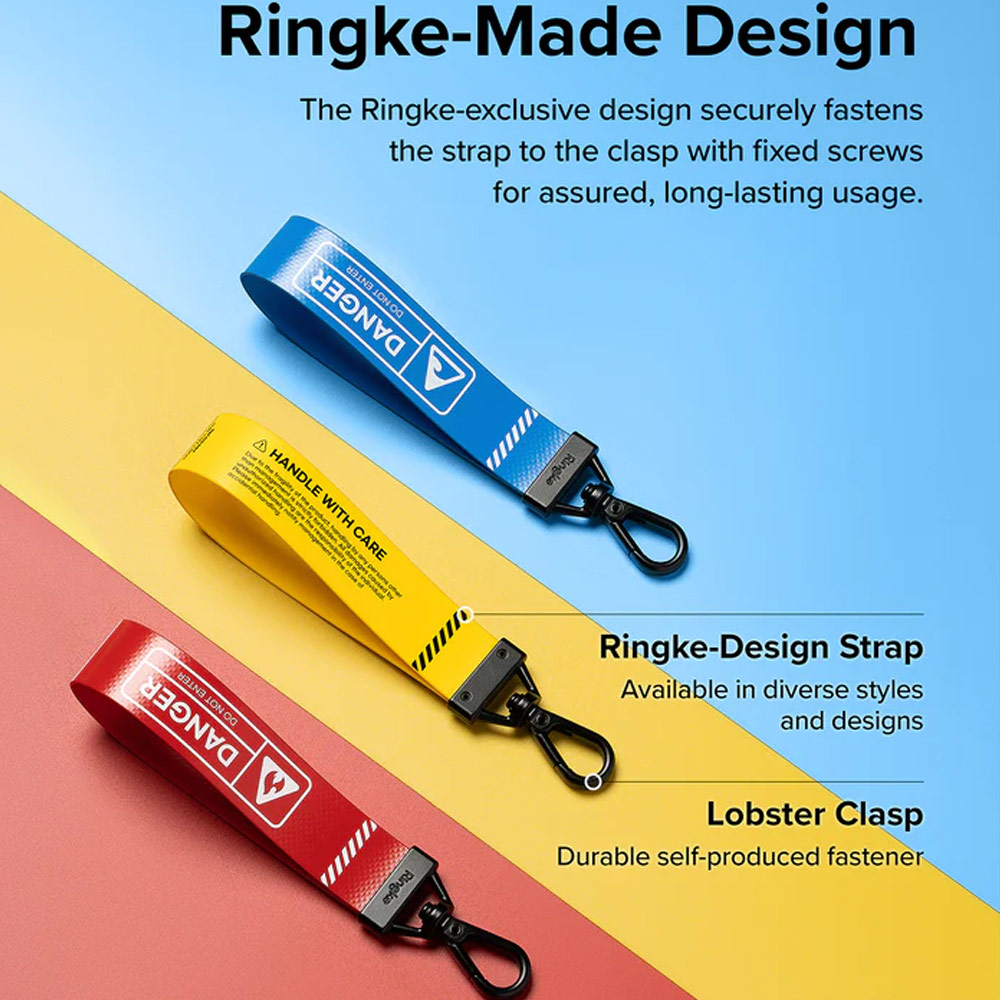 Picture of Ringke Key Ring Strap | Danger for keychain camera game console USB flash drives (Red)