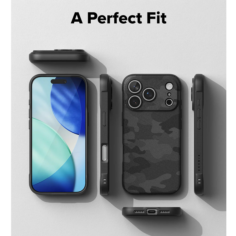 Picture of Apple iPhone 17 Pro Max 6.9 Case | Ringke Onyx Magnetic TPU Anti Finger Print Anti Slip Drop Protection Case for iPhone 17 Pro Max 6.9 (Camo Black)