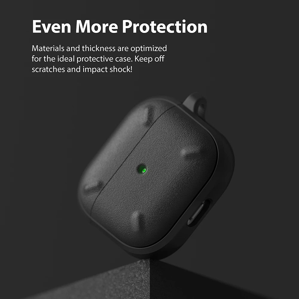 Picture of Apple Airpods 3 Case | Ringke Onyx Durable TPU for Heavy Duty Defense Protection Case for Airpods 3 (Black)