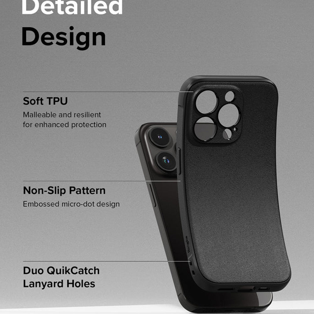 Picture of Apple iPhone 15 Pro Max 6.7 Case | Ringke Onyx Tough Heavy Duty Slim Light Drop Protection Case for Apple iPhone 15 Pro Max 6.7 (Black)