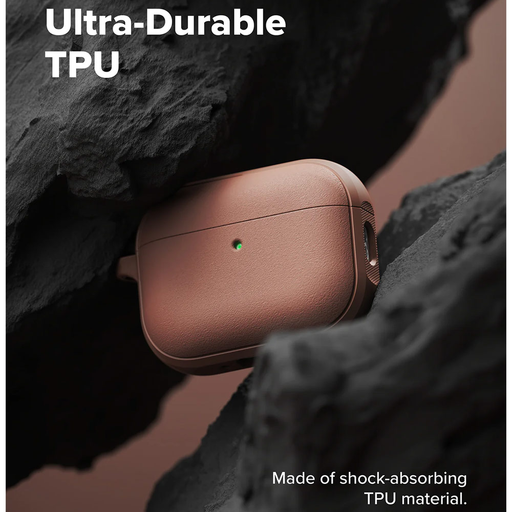 Picture of Apple Airpods Pro 3 Case | Ringke Onyx Magnetic Protective Protection Rugged Case with Carabiner for Apple Airpods Pro 3 (Constant Coral)