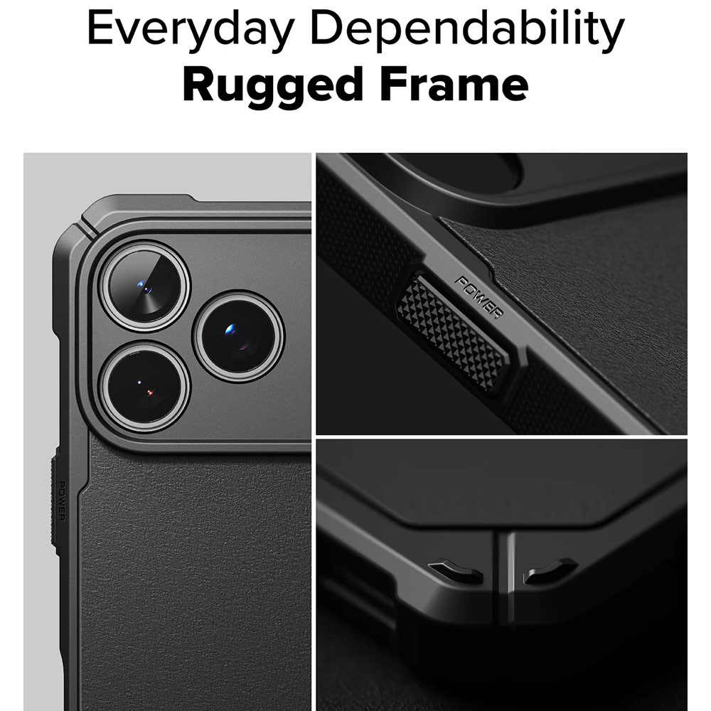 Picture of Apple iPhone 17 Pro 6.3 Case | Ringke Rugged Gear Drop Protection Case for iPhone 17 Pro 6.3 (Black)