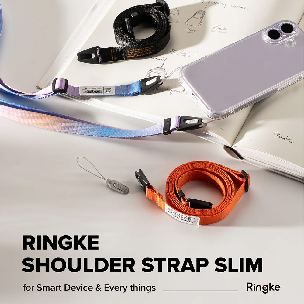 Picture of Ringke High density polyester Slim Shoulder Strap for Perfect for daily use traveling hiking smartphone Portable Handheld Fan Strap (Aurora)