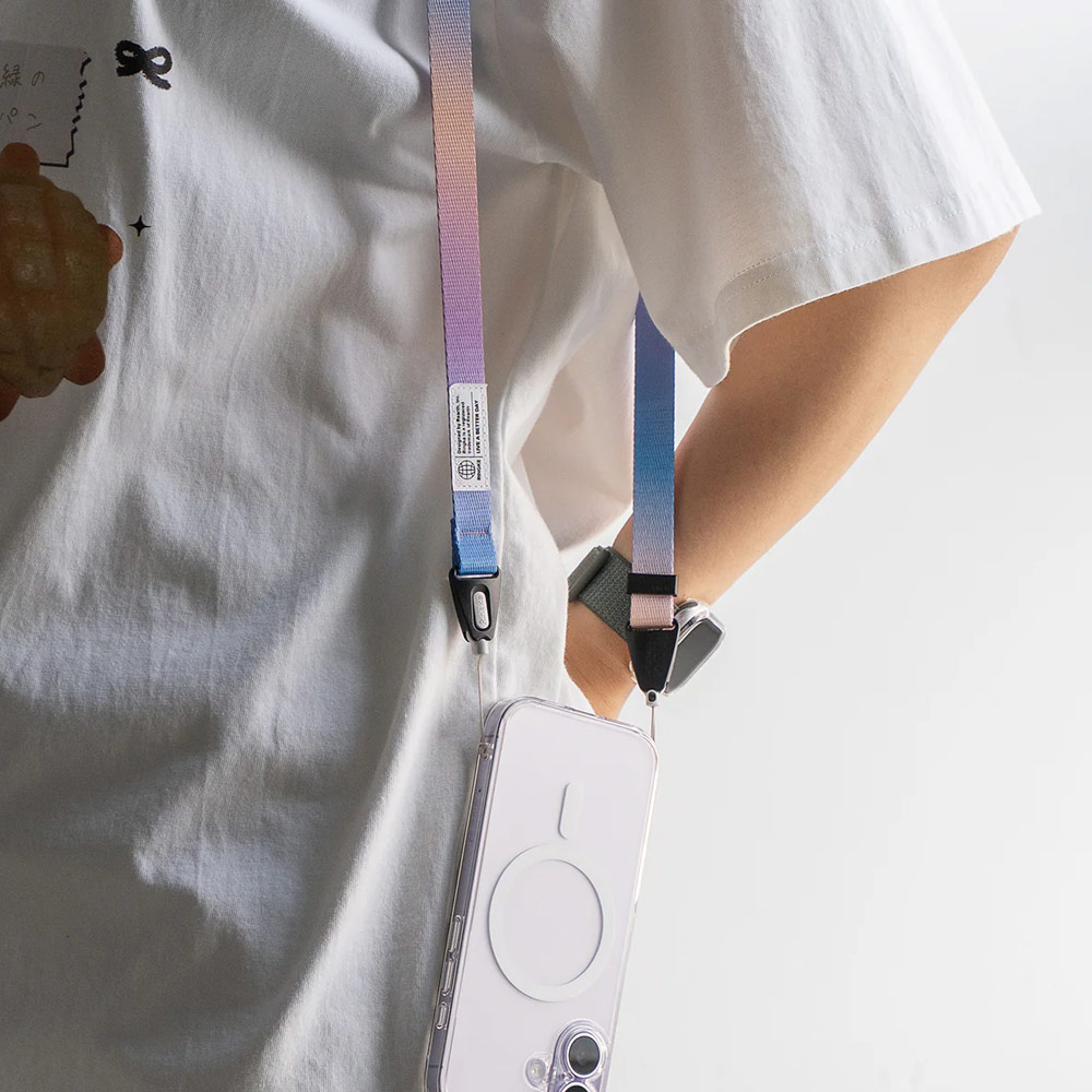 Picture of Ringke High density polyester Slim Shoulder Strap for Perfect for daily use traveling hiking smartphone Portable Handheld Fan Strap (Aurora)