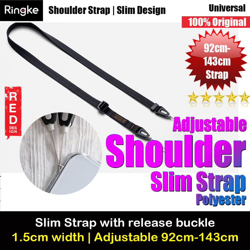 Picture of Ringke High density polyester Slim Shoulder Strap for Perfect for daily use traveling hiking smartphone Portable Handheld Fan Strap (Black) Red Design- Red Design Cases, Red Design Covers, iPad Cases and a wide selection of Red Design Accessories in Malaysia, Sabah, Sarawak and Singapore 
